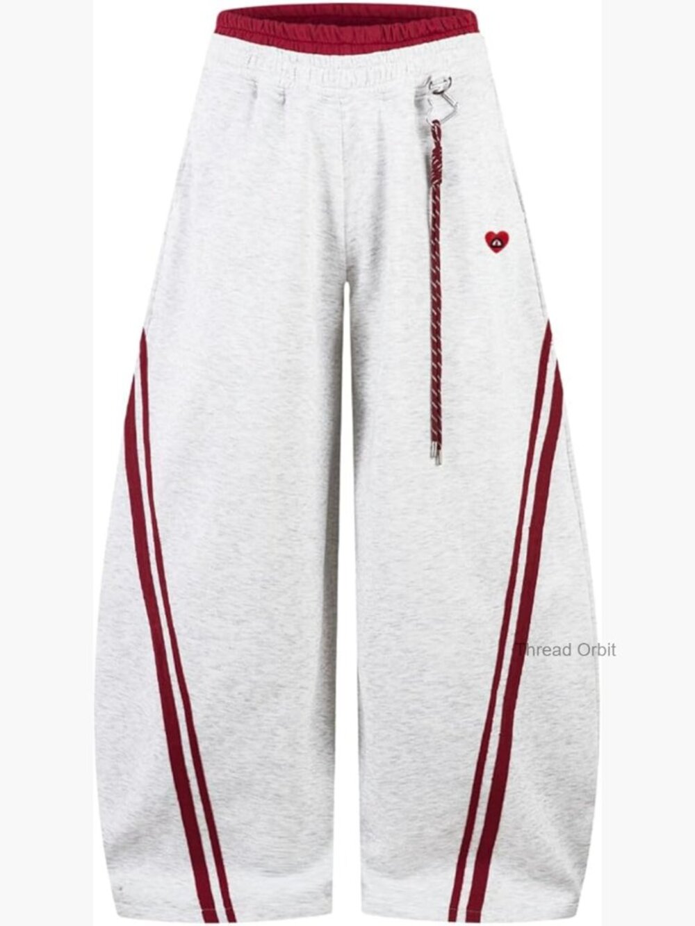 Stripes Baggy Barrel Sweatpants Elastic Double Waist Wide Leg Pants Y2K Unisex